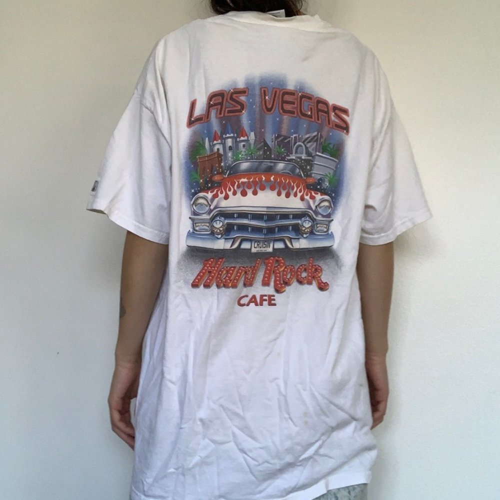 Vintage Hard Rock Cafe Las Vegas Flames Car Tee